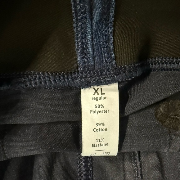 Wide-Leg Navy Pants - Picture 3 of 3